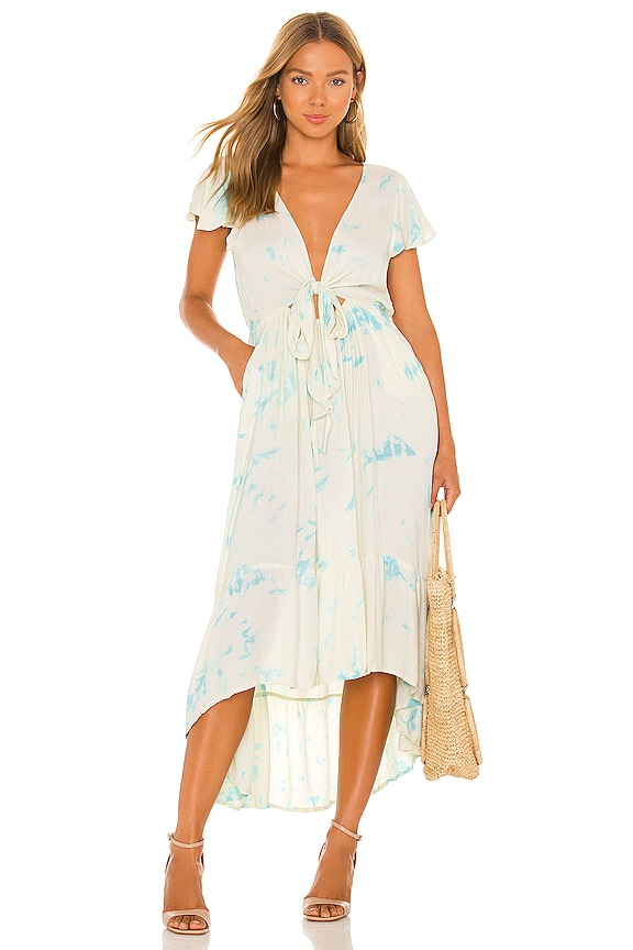 view 1 of 3 ROBE MAXI BLAKE in Turquoise Smoke