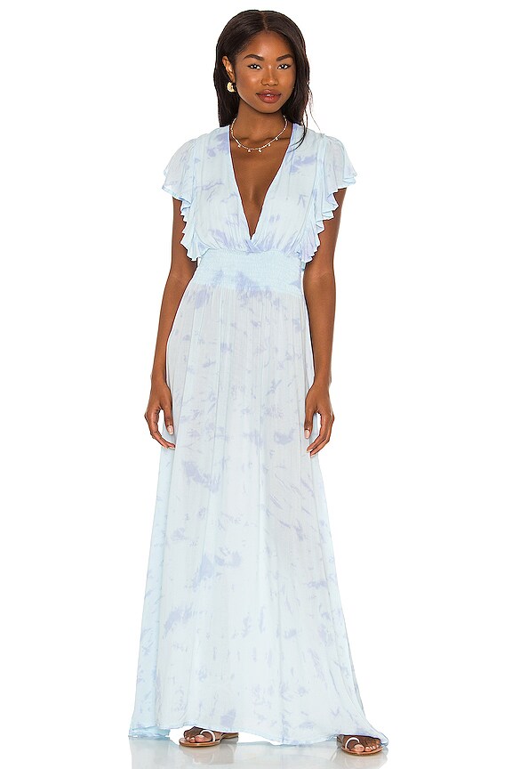 view 2 of 4 ROBE MAXI DAHLIA in Blue Violet Marbled