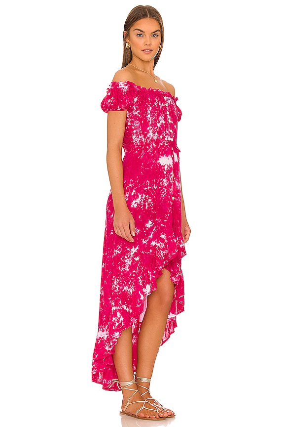 view 2 of 3 ROBE MAXI RIVIERA in Fuchsia Smoke