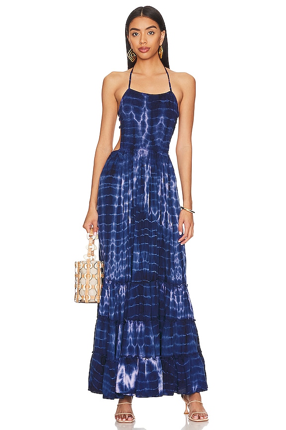 view 2 of 4 ROBE MAXI NAIA in Indigo Ripples