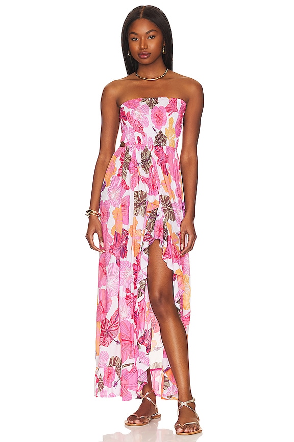 Tiare Hawaii Eri Maxi Dress in Waimea Garden Pink Rust | REVOLVE