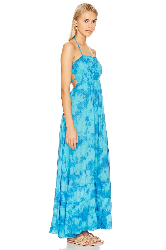 view 2 of 3 ROBE MAXI in Turqouise Smoke
