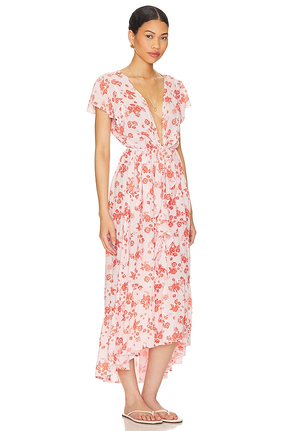 view 2 of 3 VESTIDO MIDI BLAKE in Cabo Flora Red