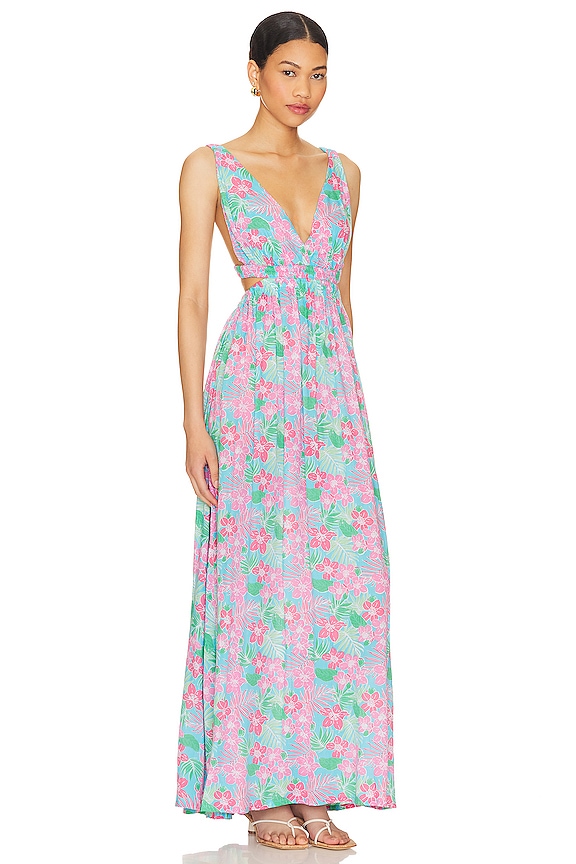 view 2 of 3 ROBE MAXI HOPE in Tropics Turquoise