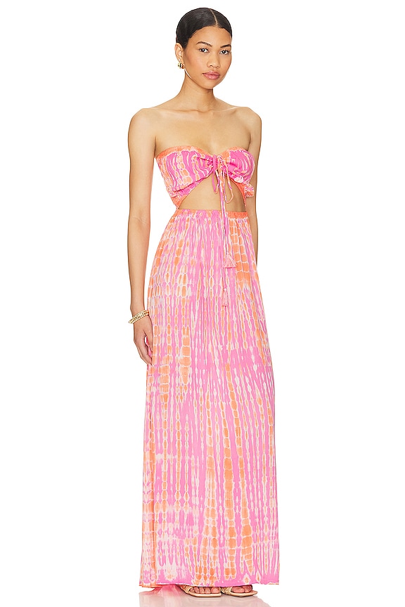 view 2 of 3 MAXIVESTIDO PUA in Pink Coral Tie Dye