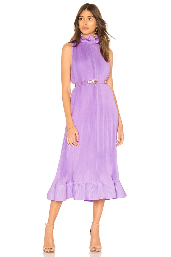 view 2 of 3 Sleeveless Belted Dress in Lavender