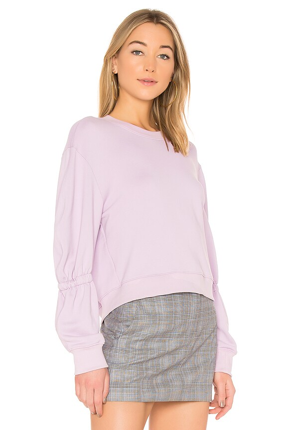 view 2 of 4 Sculpted Sleeve Sweatshirt in Lavender
