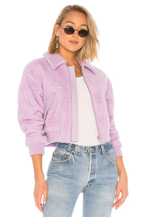 view 1 of 4 Faux Shearling Gus Cropped Jacket in Lavender
