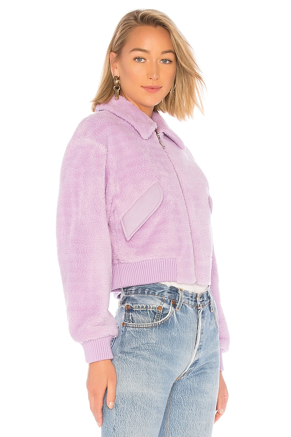 view 2 of 4 Faux Shearling Gus Cropped Jacket in Lavender