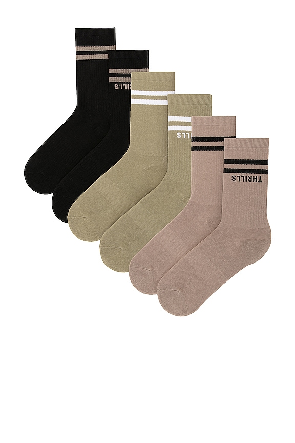 view 2 of 2 CHAUSSETTES in Sage Grey, Washed Black, & Aloe