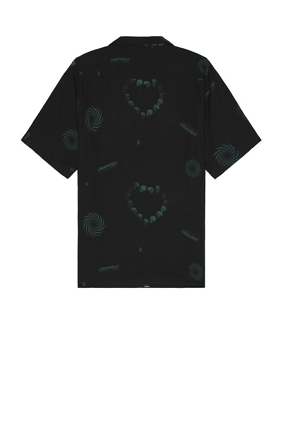 view 2 of 4 Controlled Damage Bowling Shirt in Black