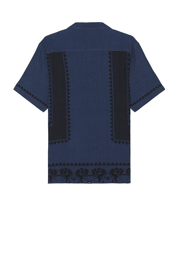 view 2 of 3 Evolve Bowling Shirt in Blue Indigo