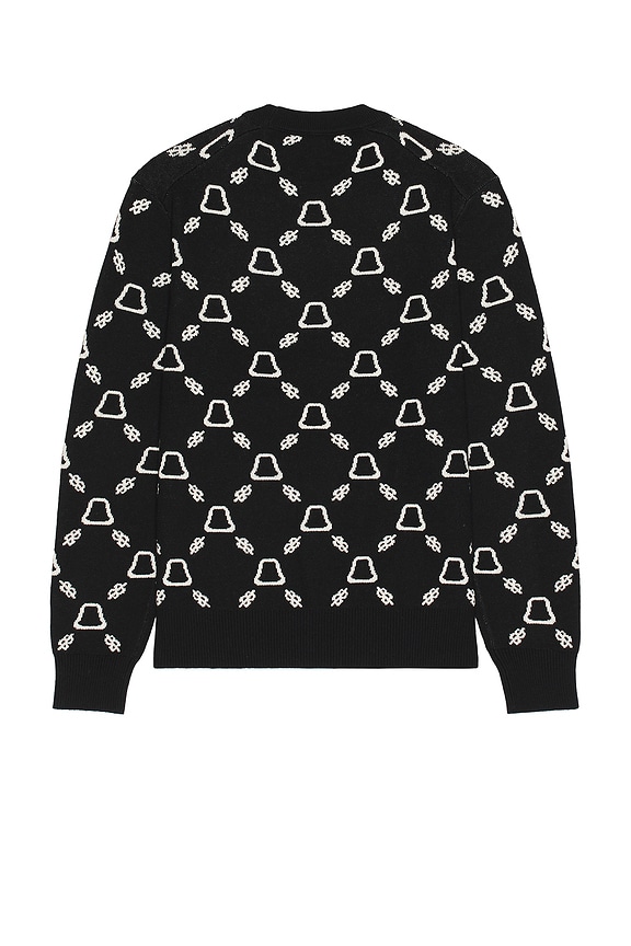 view 2 of 3 Rope Hat Crew Sweater in Black & Off White