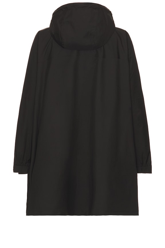 view 2 of 5 Packable Hooded Poncho in Black
