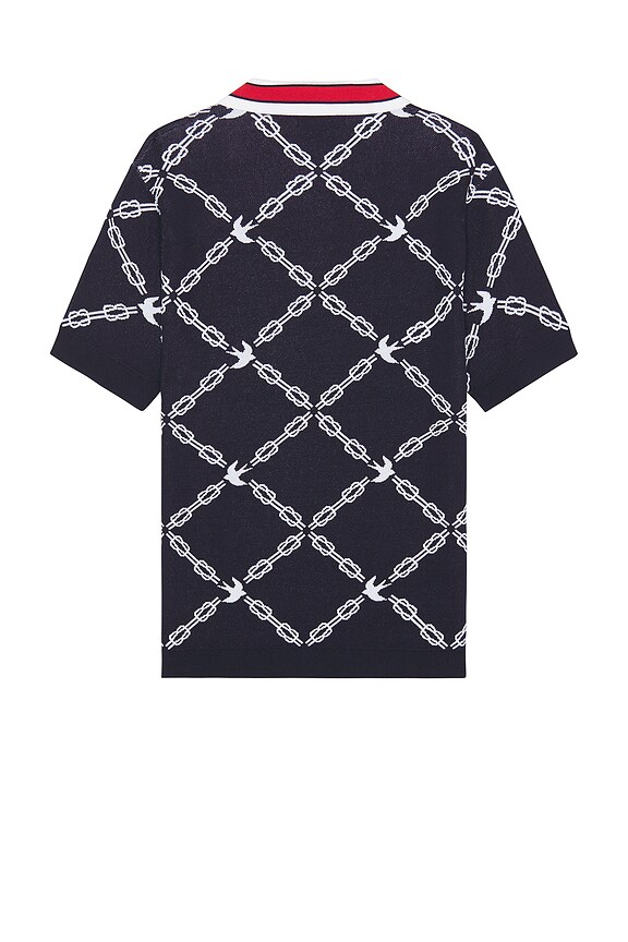 view 2 of 3 Jacquard Polo Shirt in Navy