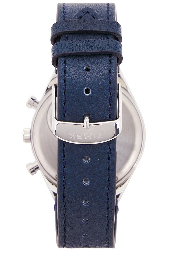 view 2 of 4 40mm Leather Strap Watch in Navy