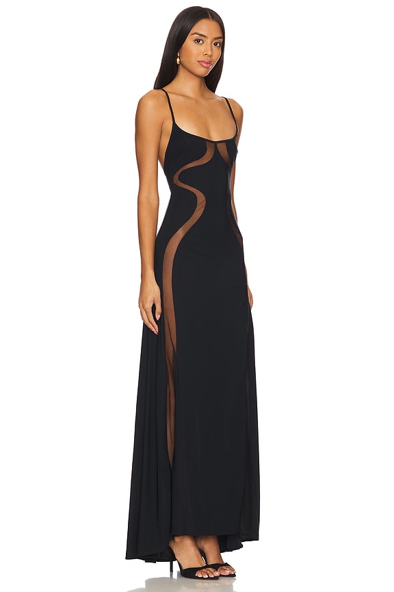 view 2 of 3 VESTIDO LENCERO PSYCHE in Black