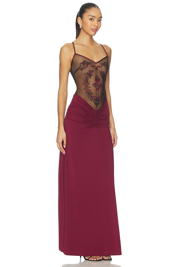 view 2 of 4 Immaculate Slip Dress in Burgundy