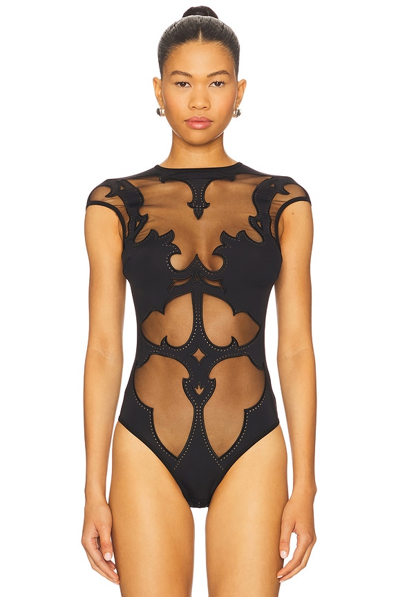 view 2 of 5 Outlaw Bodysuit in Black