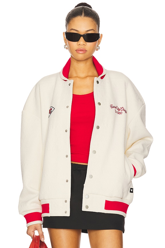 view 2 of 7 Chiefs Knitted Bomber in Cream