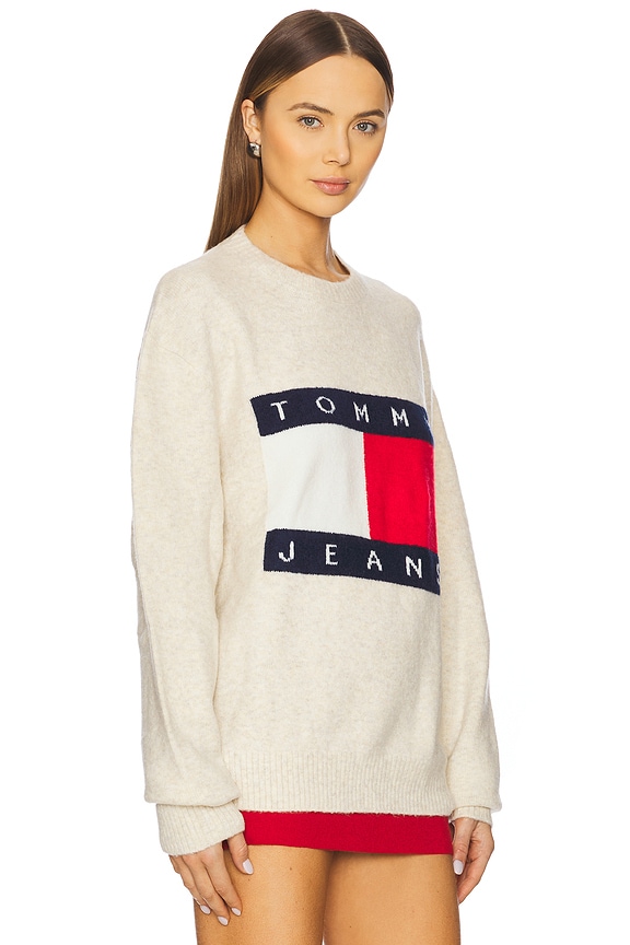 view 2 of 4 Melange Flag Sweater in Newsprint Melange