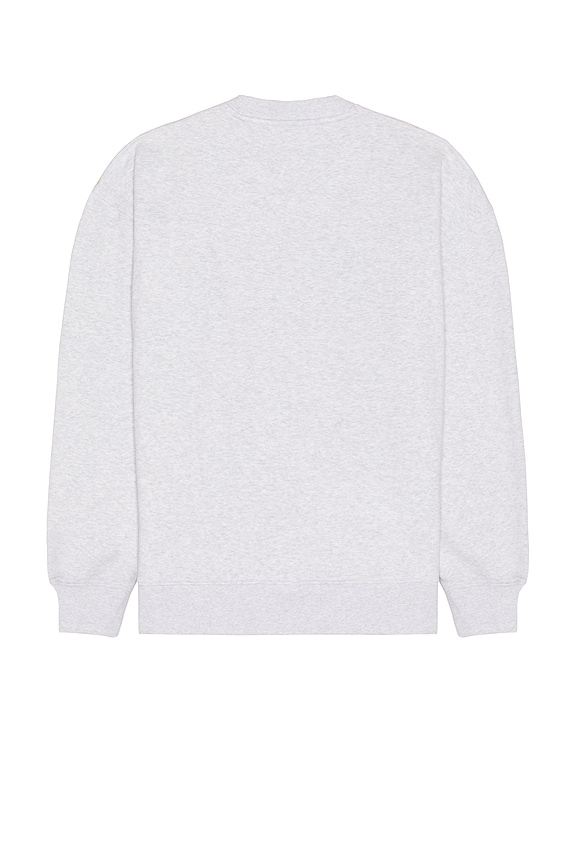 view 2 of 4 Relaxed Varsity Crew Sweater in Silver Grey