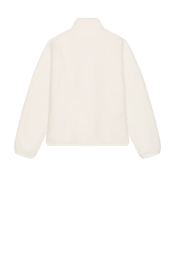 view 2 of 5 Badge Full Zip Teddy Sweatshirt in Ancient White