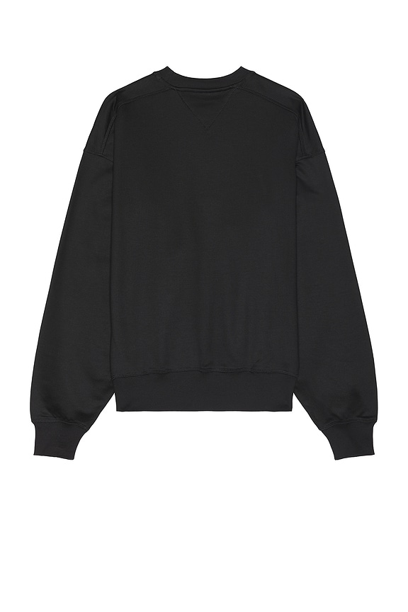 view 2 of 4 Boxy Pop Varsity Crew Sweatshirt in Black