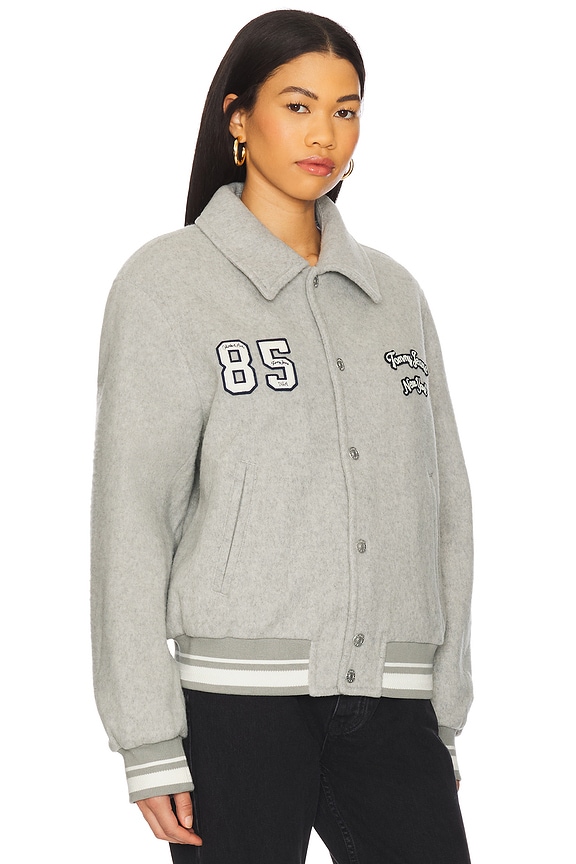 view 2 of 5 Varsity Jacket in Grey Heather
