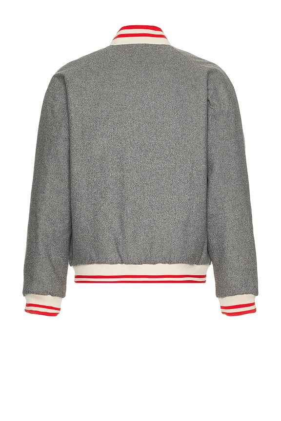view 2 of 5 Wool Varsity Bomber Jacket in Sharkskin