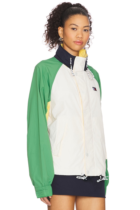 view 2 of 6 Colorblock Jacket in Ancient White & Coastal Green
