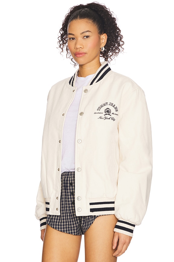 view 2 of 5 BLOUSON VARSITY in Ecru