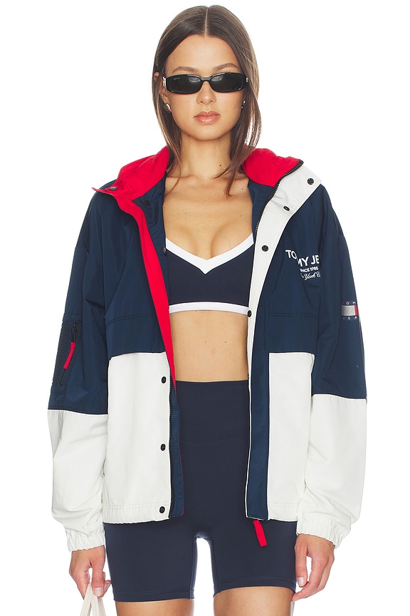 view 1 of 5 Colorblock Windcheater Jacket in Dark Night Navy & Multi