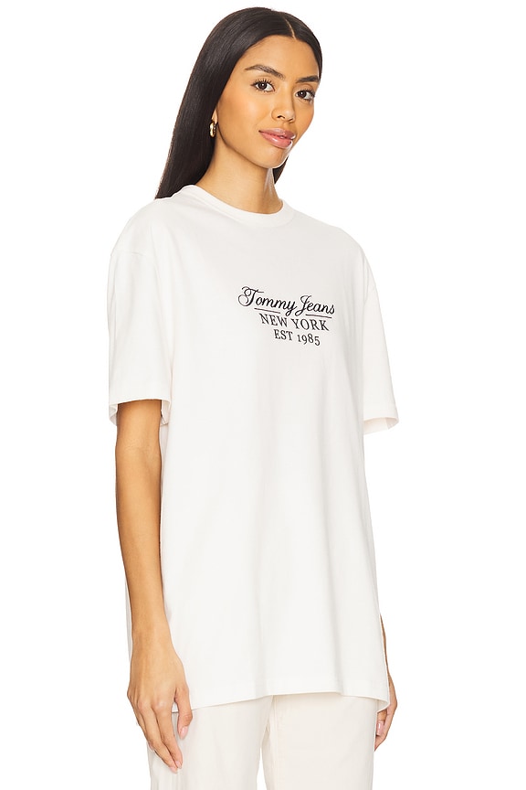 view 2 of 4 Script Ny Tee in Ancient White