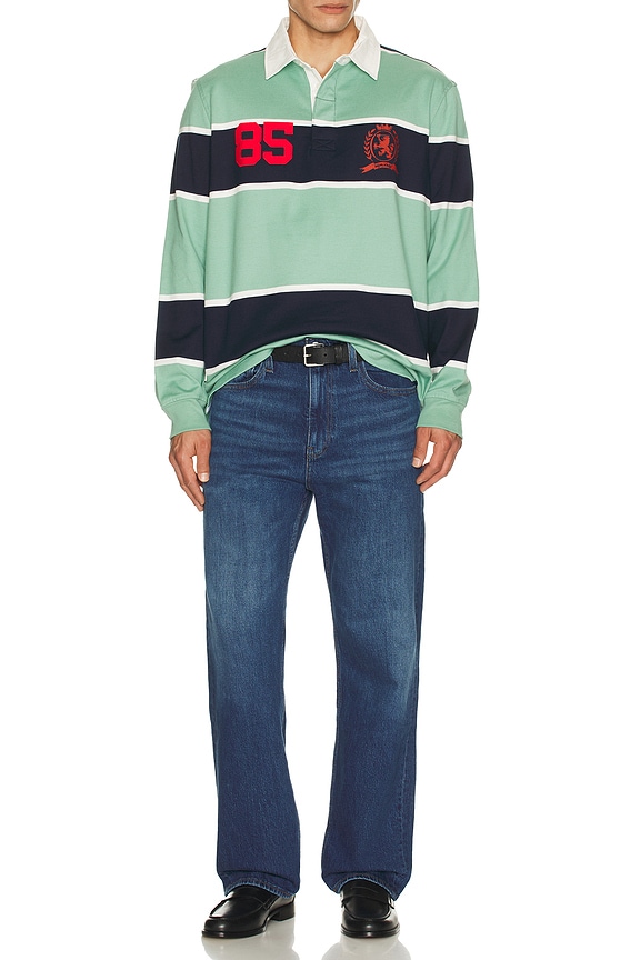 view 2 of 5 Stripe Rugby Top in Cloudy Jade