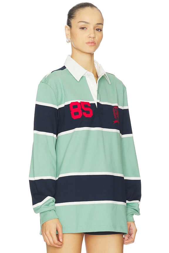 view 2 of 5 Stripe Rugby Top in Cloudy Jade