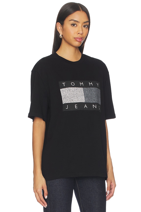 view 2 of 4 90s Distressed Flag Tee in Black