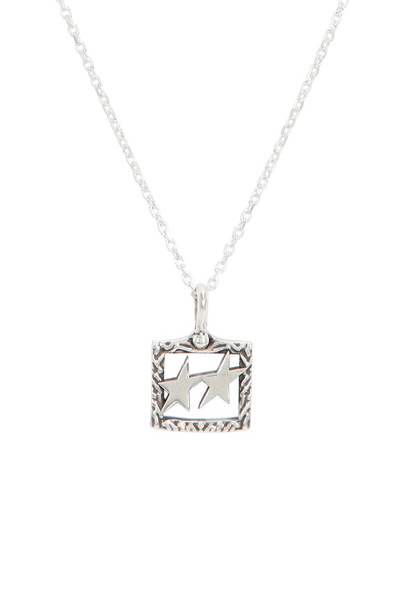 view 2 of 3 Stoned Icon Necklace in Plata