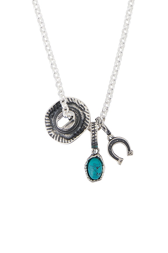 view 2 of 3 Hat Stone Necklace in Silver