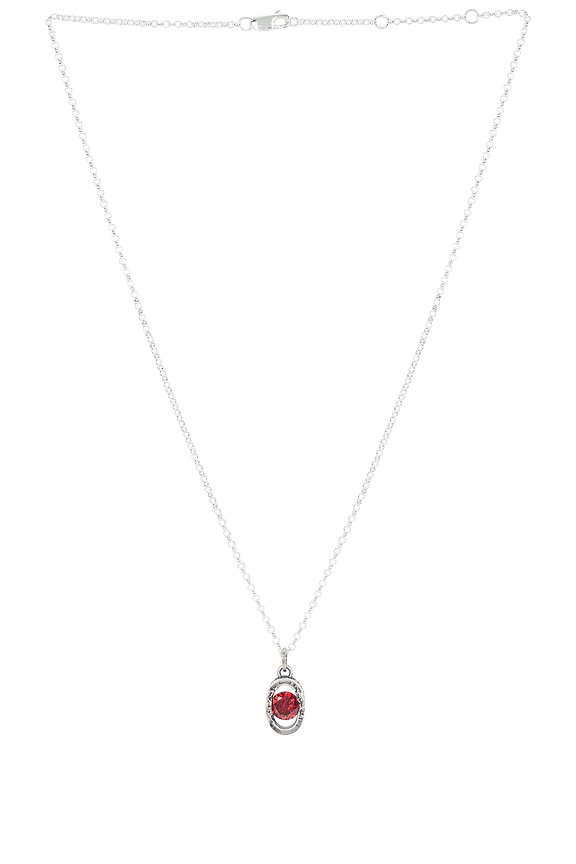 view 1 of 3 Icon Link Ruby Necklace in Silver