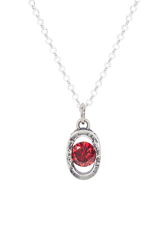 view 2 of 3 Icon Link Ruby Necklace in Silver