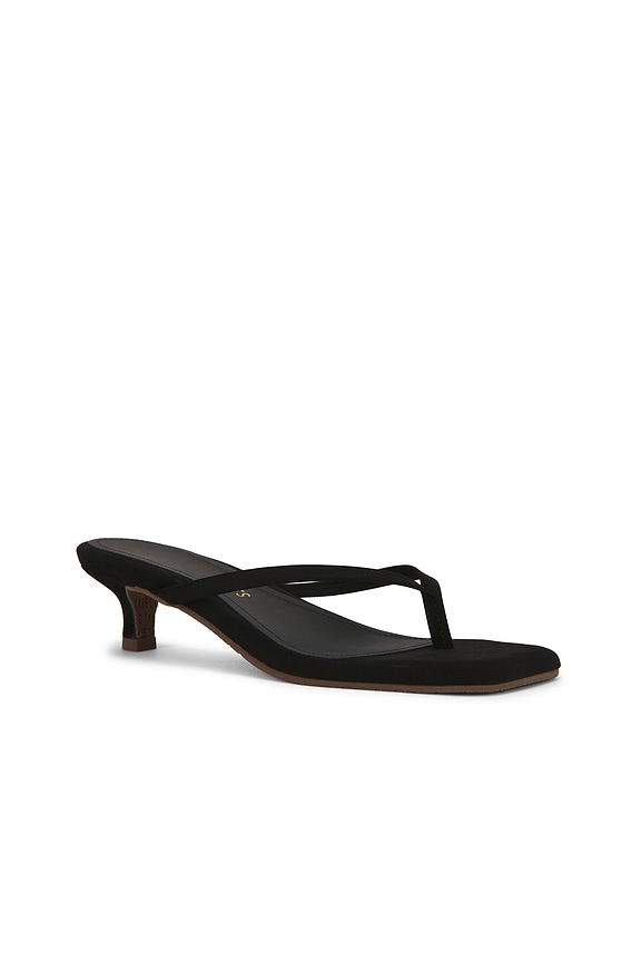 view 2 of 5 Julia Square Toe Suede Flip Flop in Sable Suede