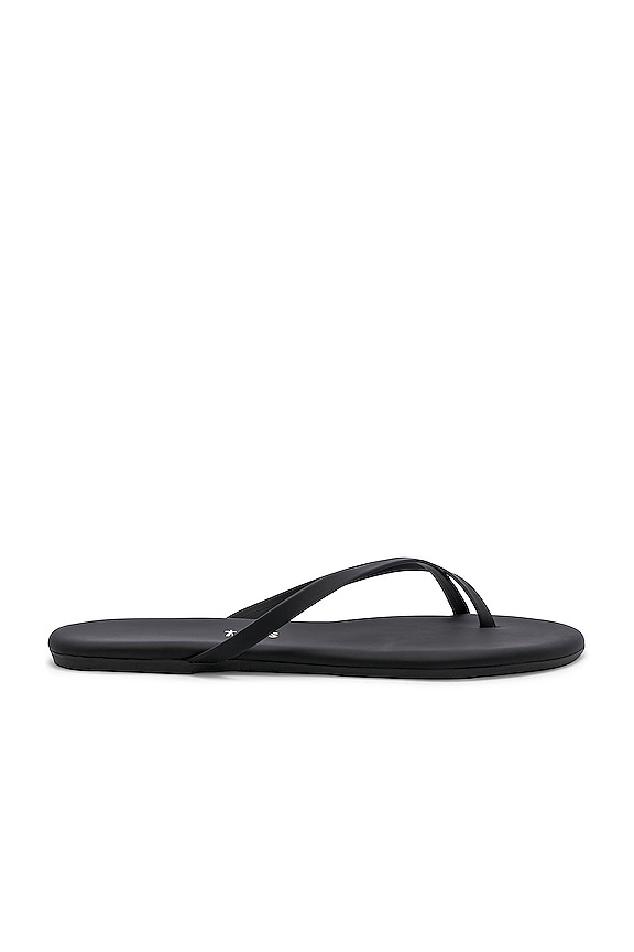 TKEES Riley Faux Leather Sandal in Matte Black | REVOLVE