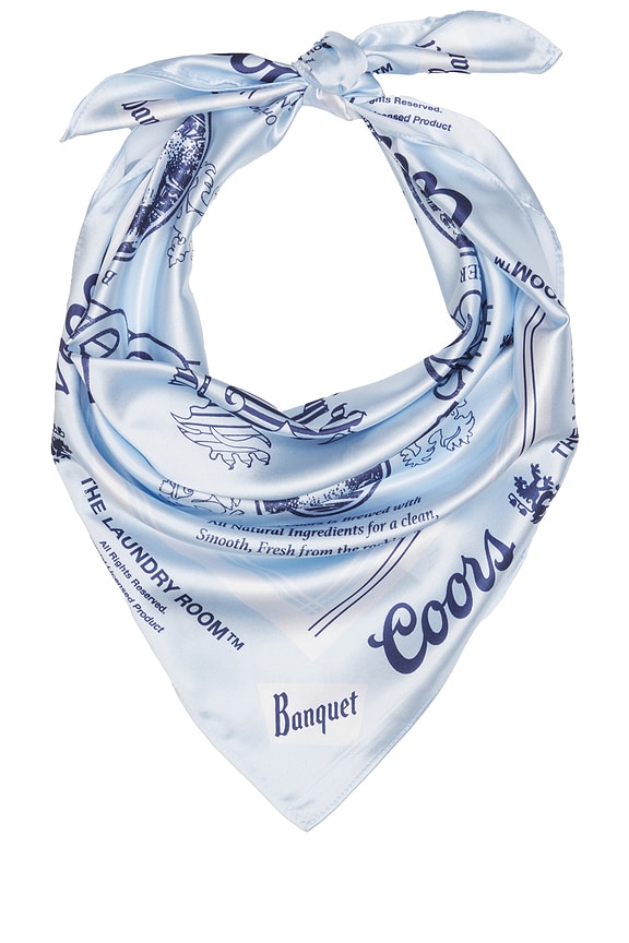 view 1 of 2 Coors Original 40 oz Smu Silky Bandana in Chambray Blue