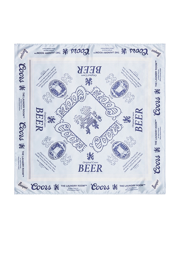view 2 of 2 Coors Original 40 oz Smu Silky Bandana in Chambray Blue