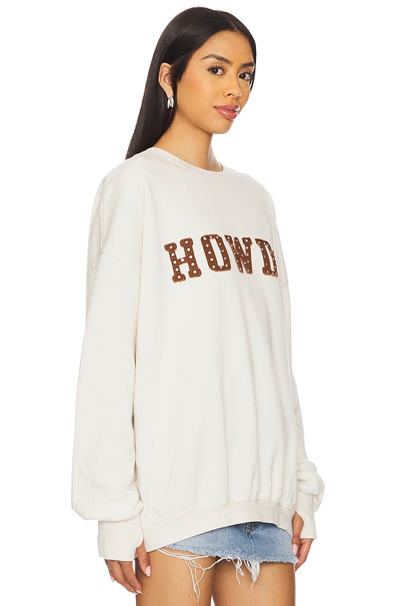 view 2 of 5 Rhinestone Howdy Jumper Sweatshirt in Bone
