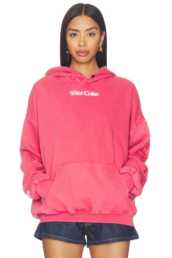 view 2 of 7 Diet Coke Please Hideout Hoodie in Vintage Red