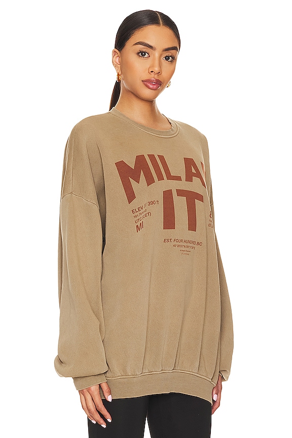 view 2 of 4 СВИТШОТ WELCOME TO MILAN in Camel Gold