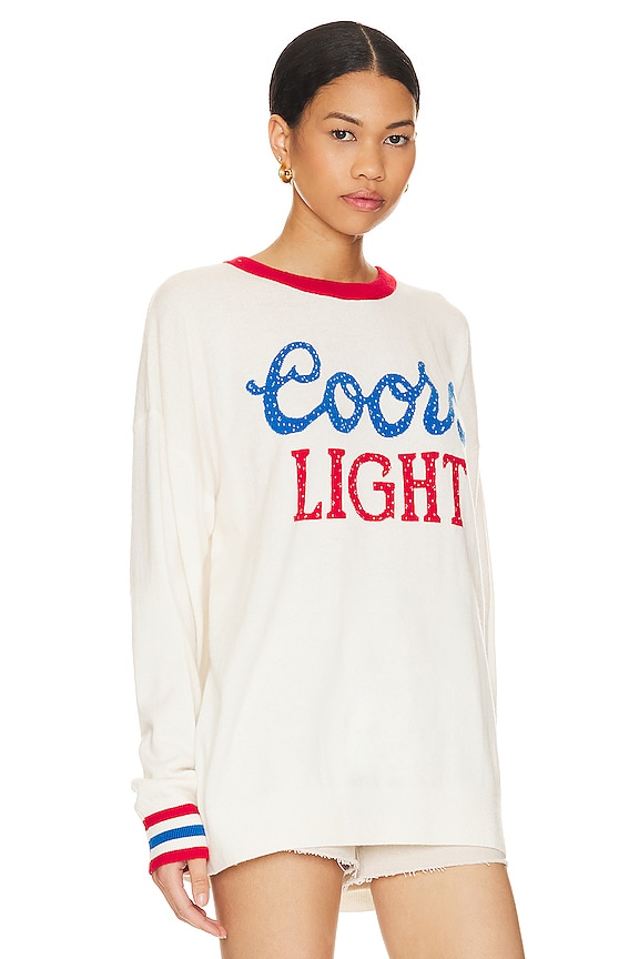 view 2 of 4 Coors Light 1980 Cashmere Sweater in White & Red