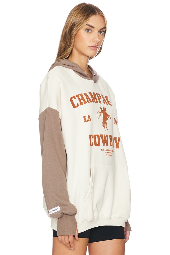 view 2 of 5 Champagne Cowboy Hideout Hoodie in Stardust & Brown